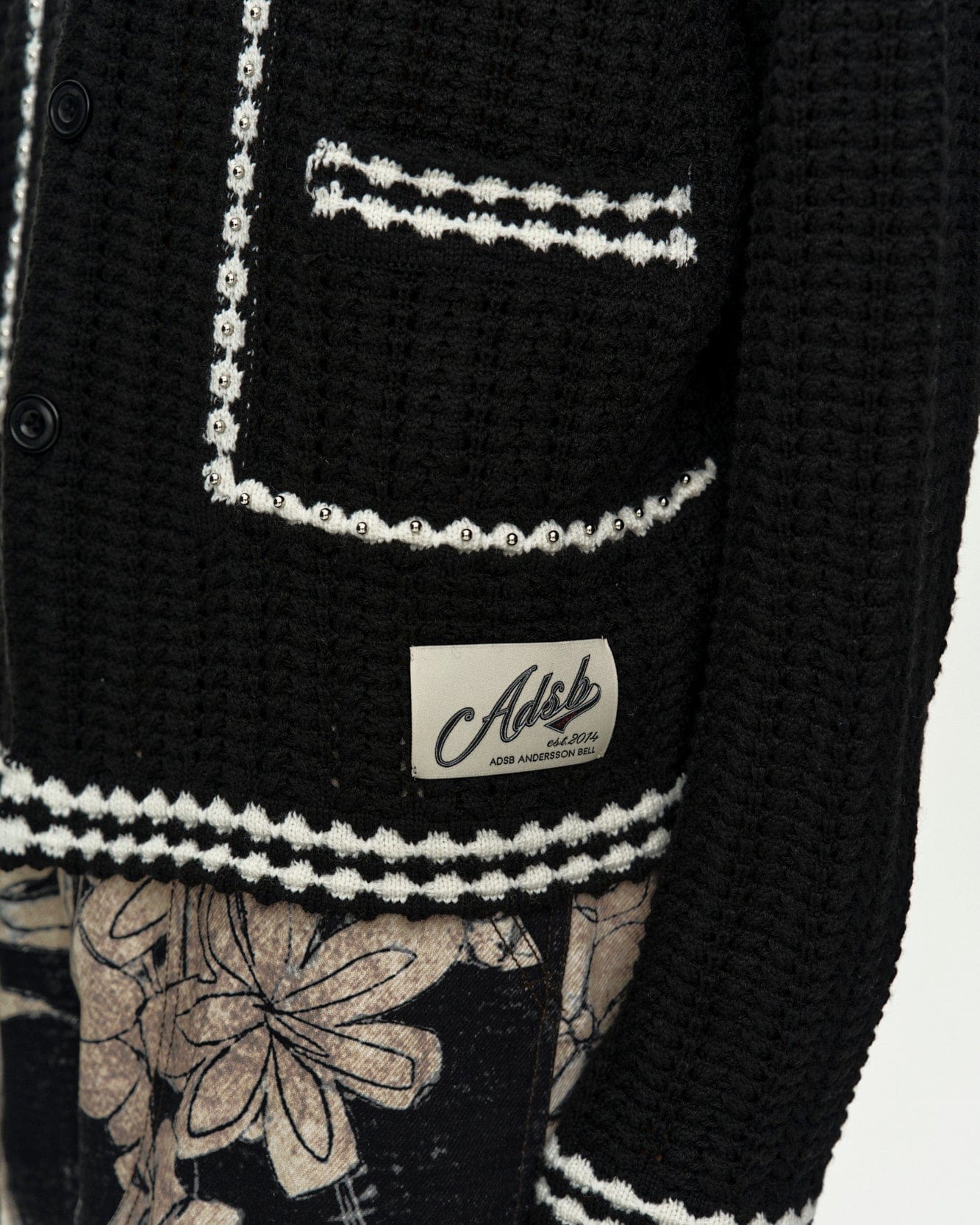 UNISEX NEW FANTASIA COLLAR CARDIGAN IN BLACK