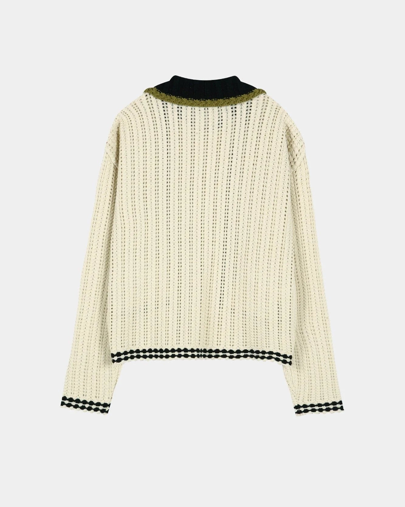 UNISEX NEW FANTASIA COLLAR CARDIGAN IN ECRU