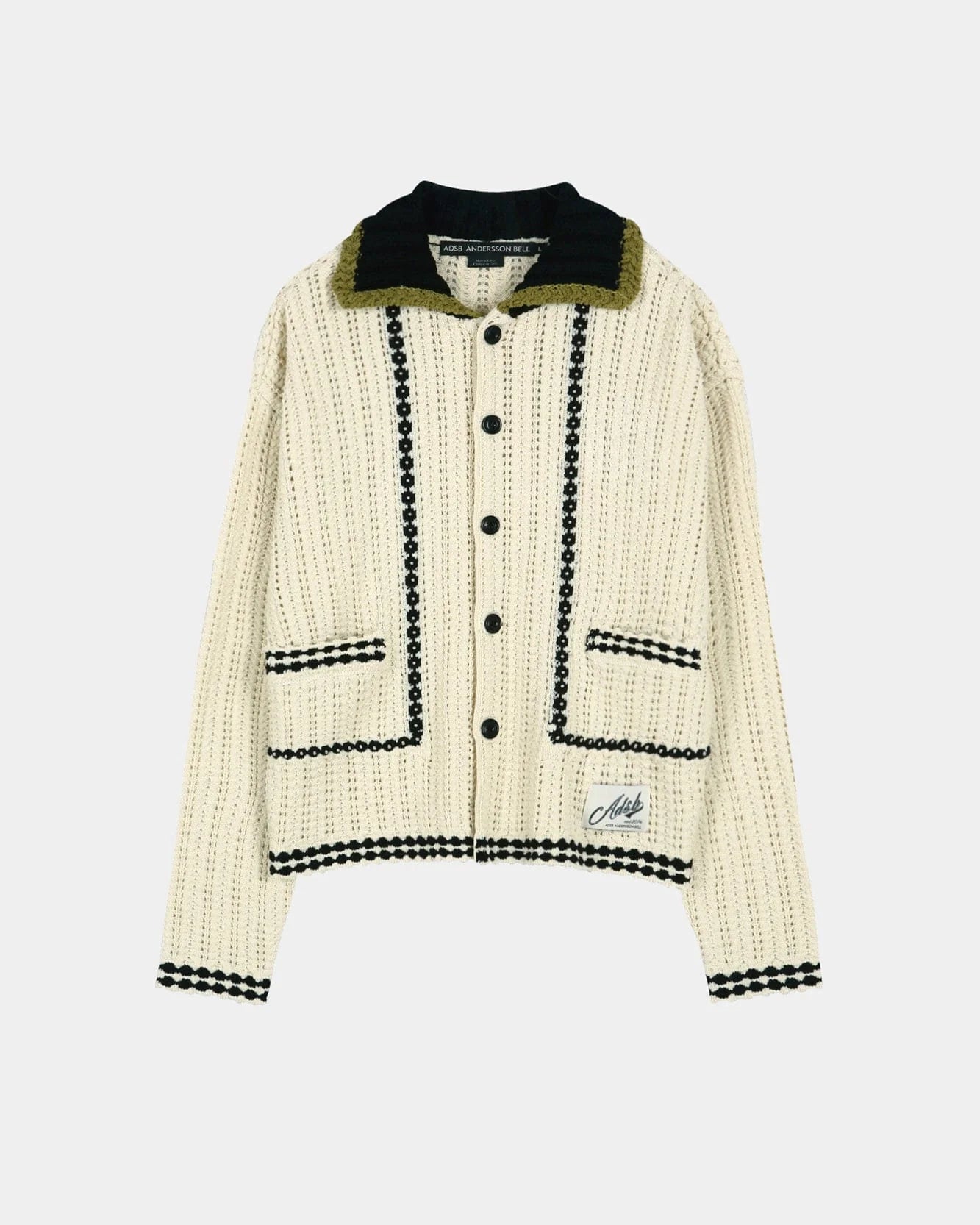 UNISEX NEW FANTASIA COLLAR CARDIGAN IN ECRU