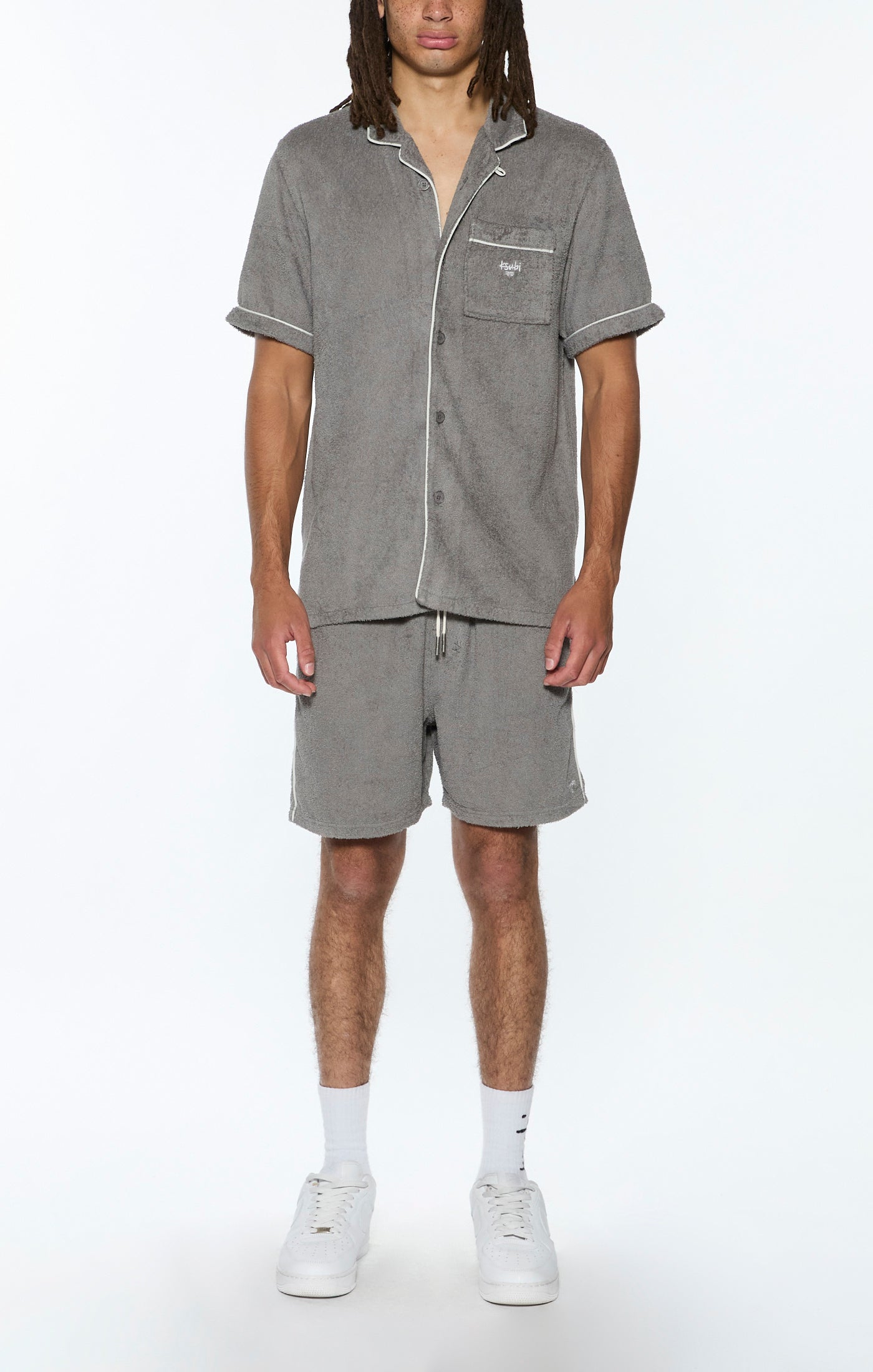 LOUNGE SS RESORT SHIRT IN CHARCOAL