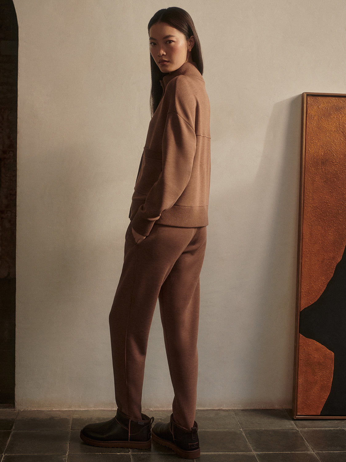 THE SLIM ZIP HAM PANT 26 GOLDEN BRONZE MARL