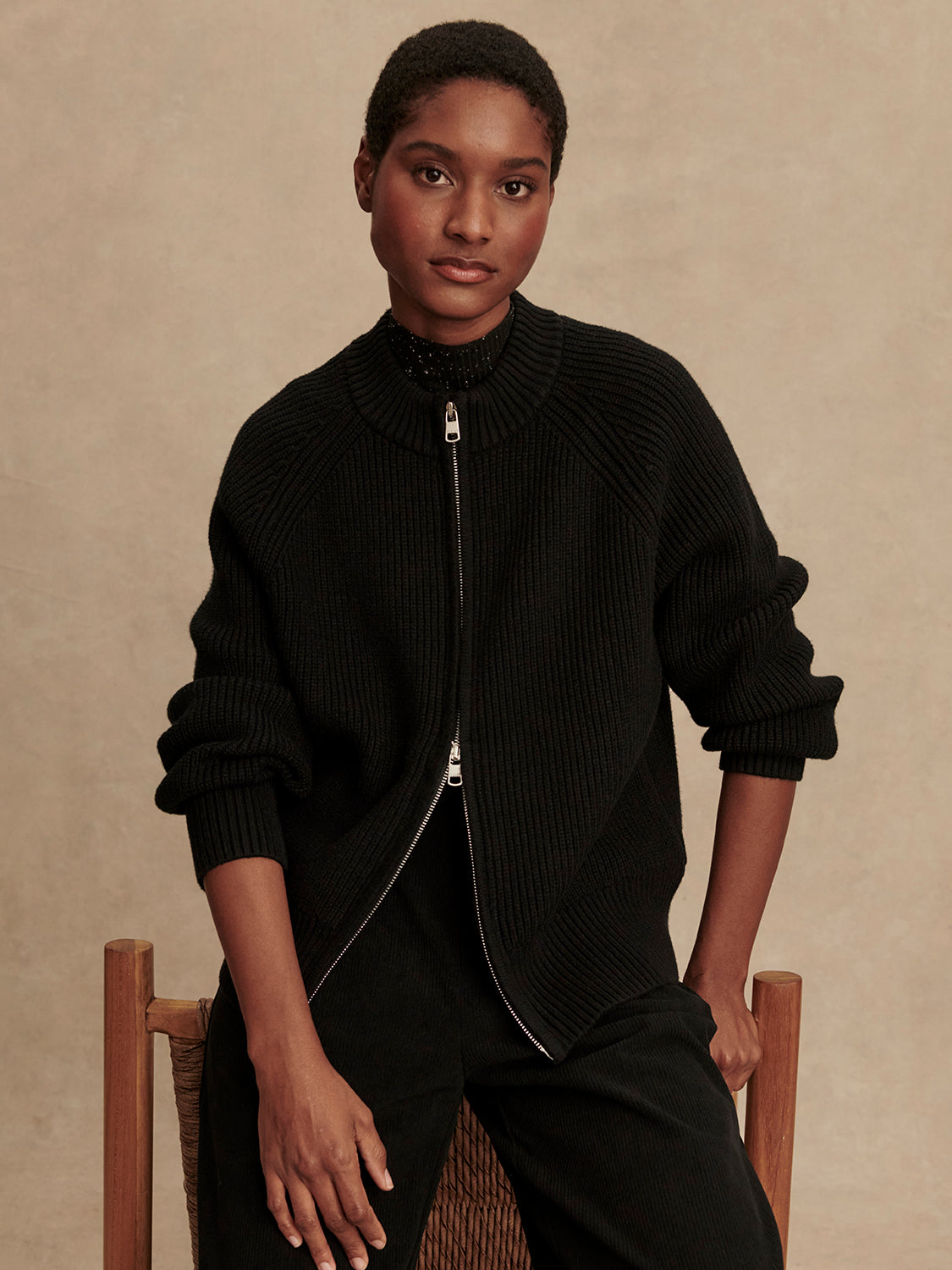 MILO ZIP TROUGGH KNIT JACKET