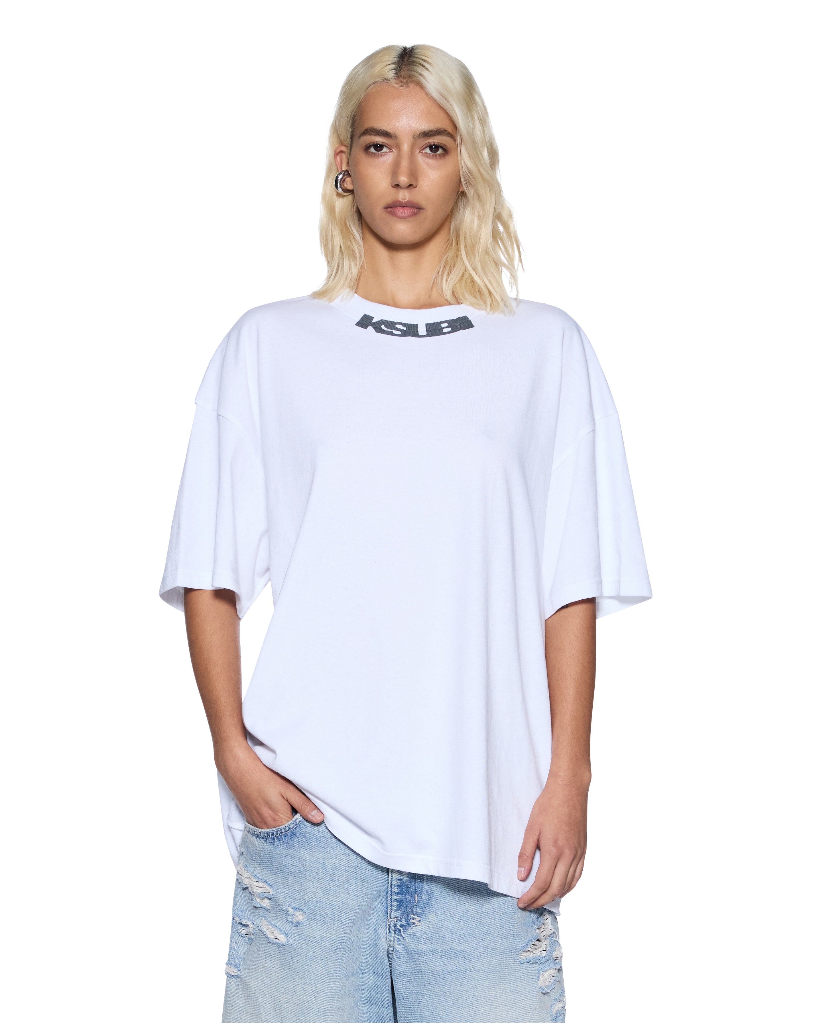 SOTT STAMP BOYFRIEND SS TEE WHITE