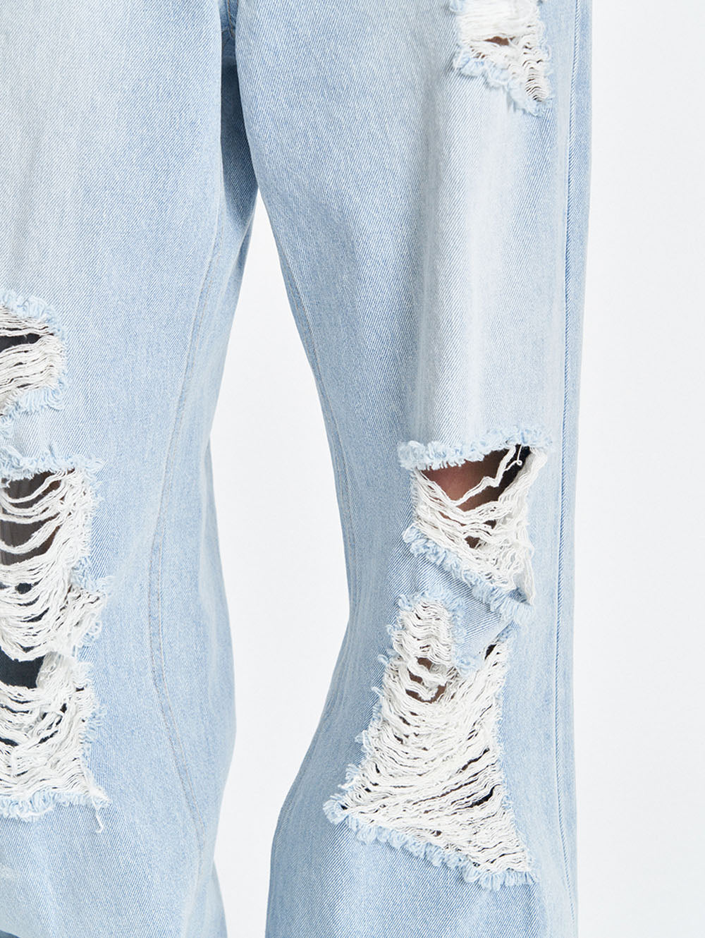 DAMAGED WIDE PANTS