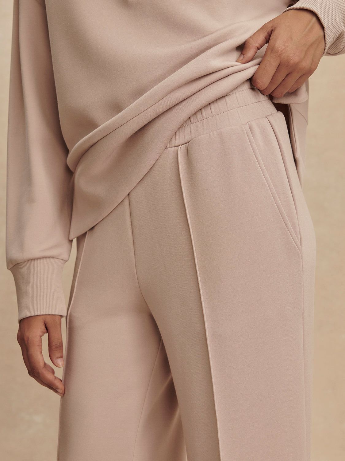 WIDE LEG PANT IN MUSHROOM