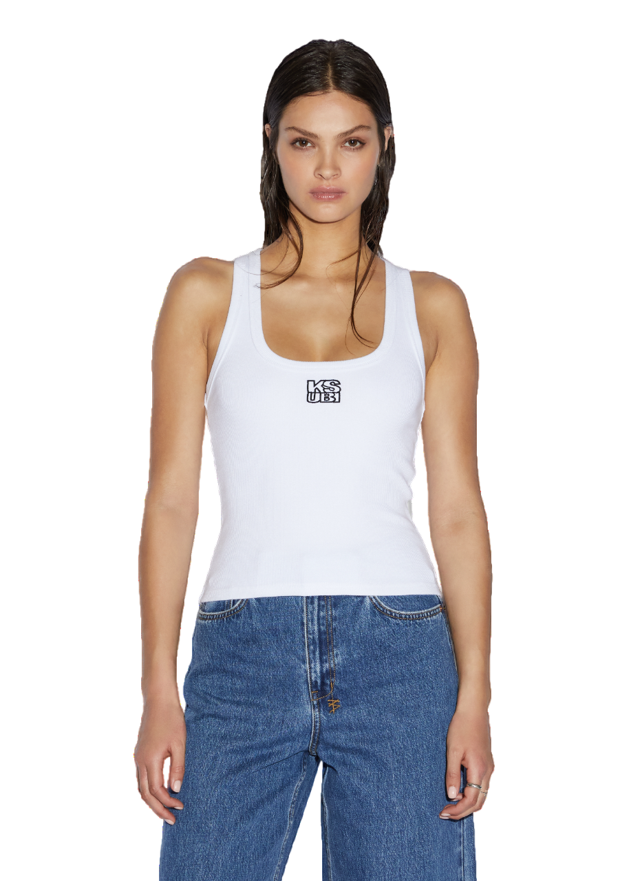 STACKED ORIGIN TANK WHITE