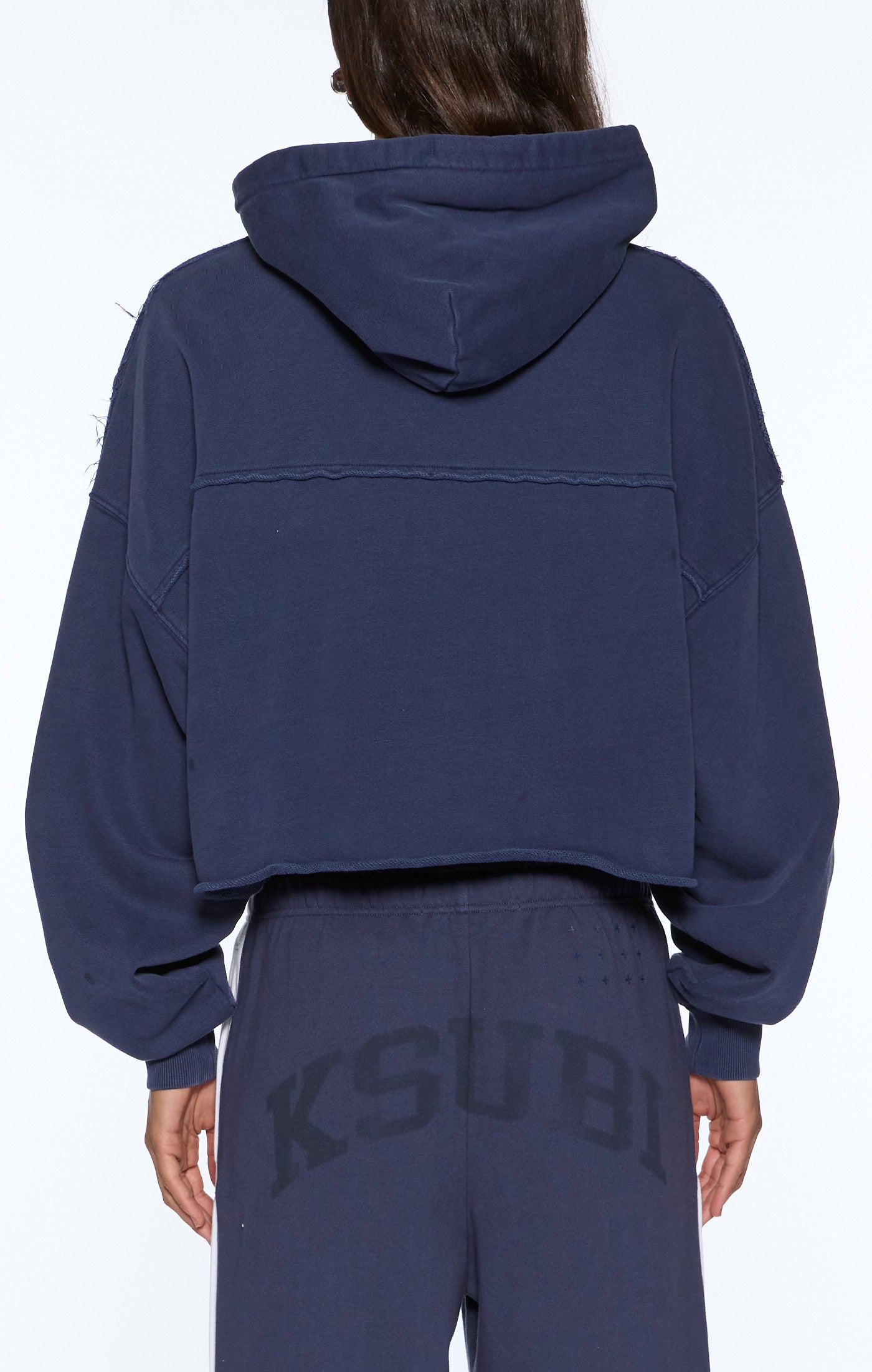 OH G HOODIE CROPPED INK BLUE