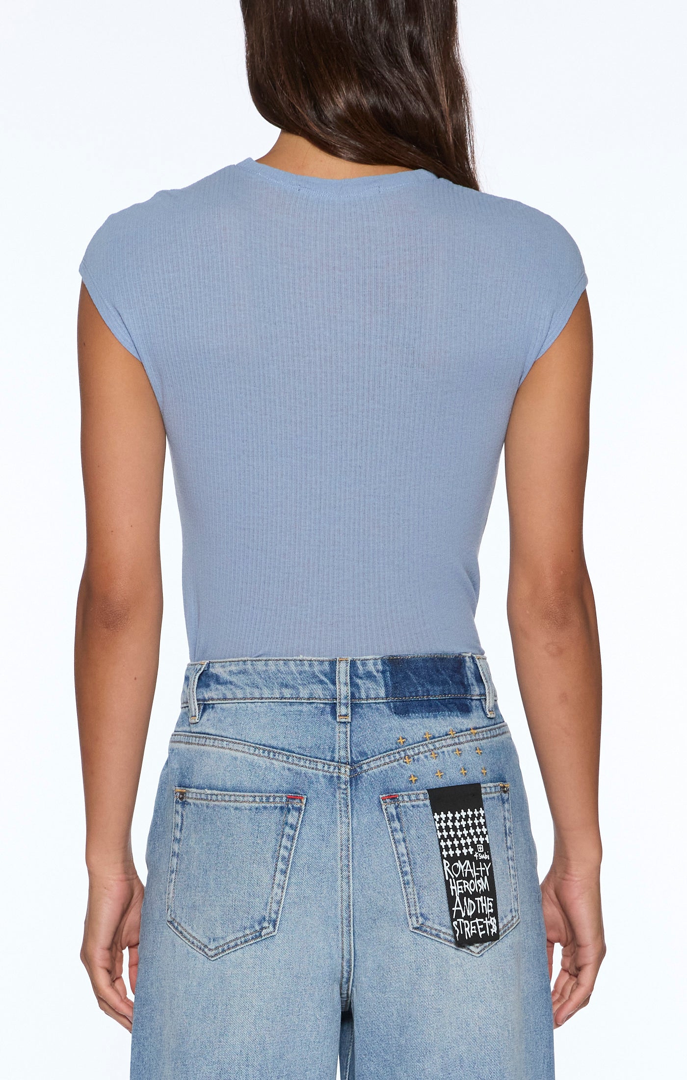 STAPLE SS TEE ICE BLUE SHEER