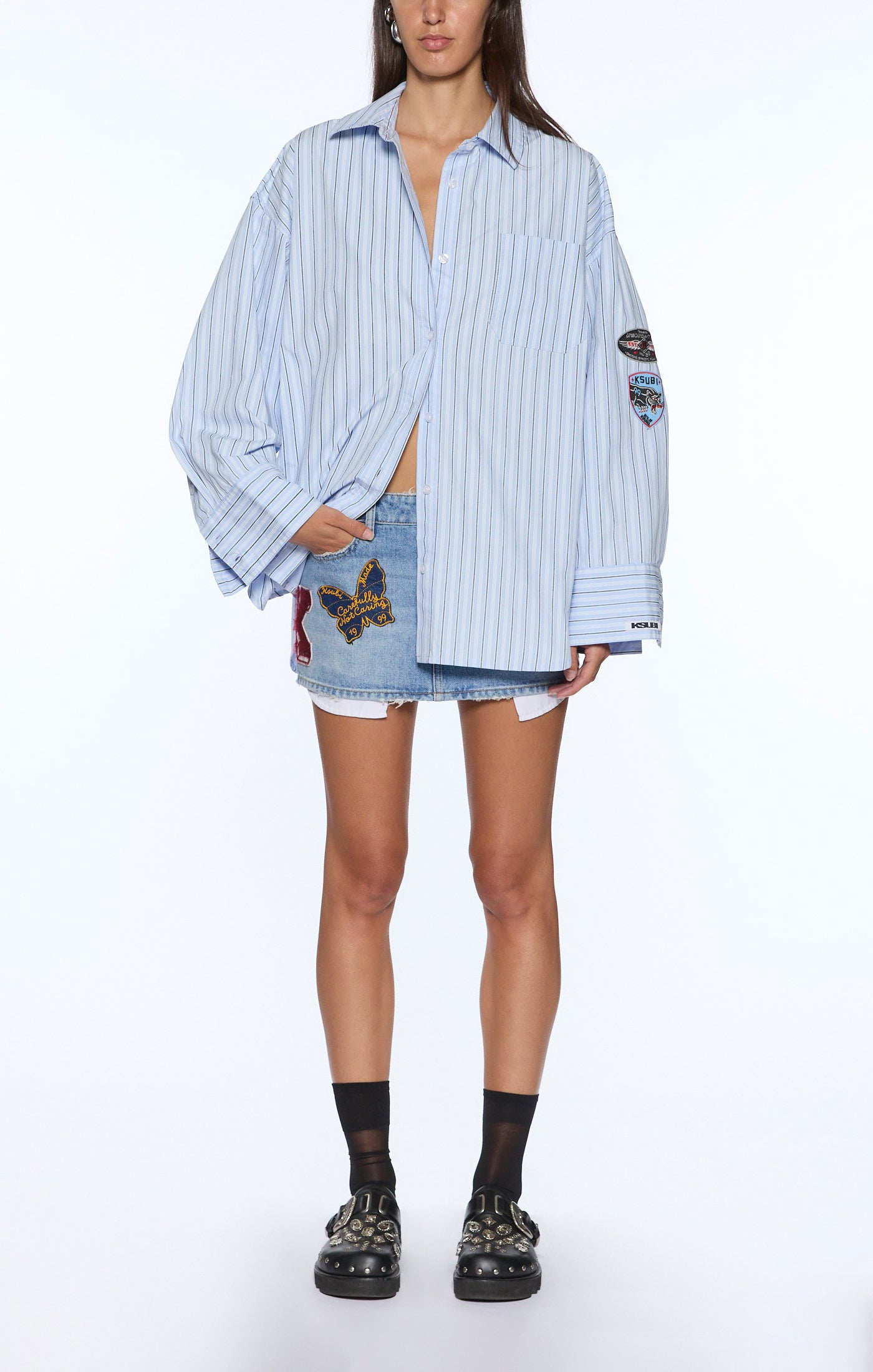 MICRO MINI SKIRT HORIZON PATCH