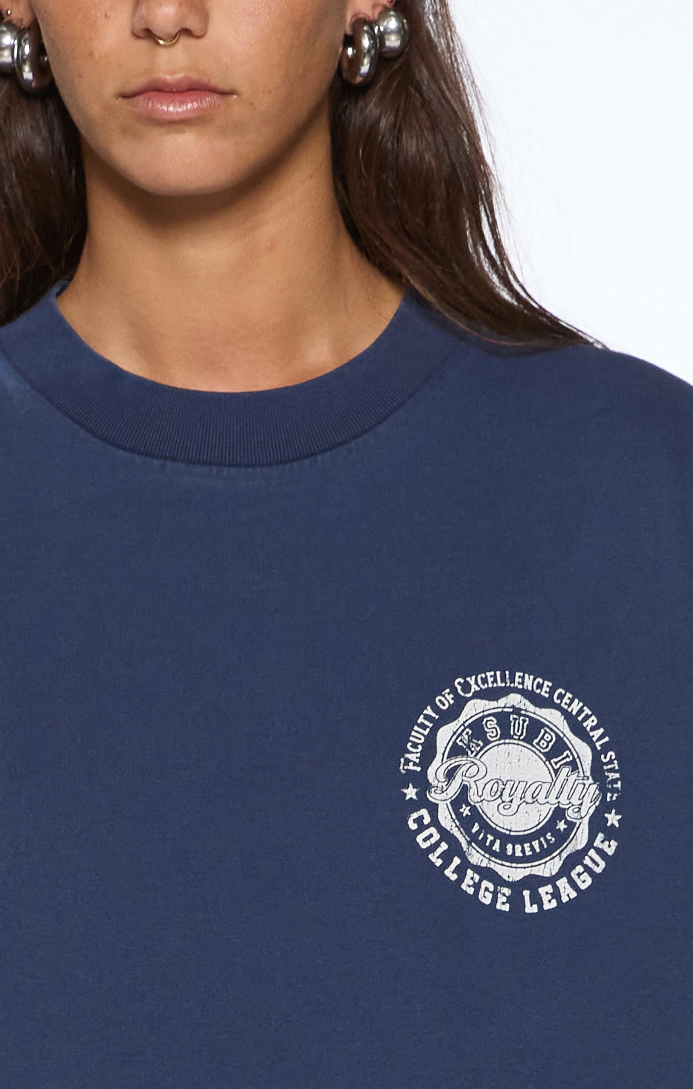 STACKS BOYFRIEND SS TEE INK BLUE