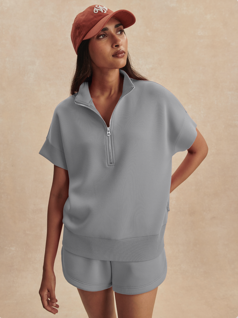 RITCHIE SHORT SLEEVE SWEAT IN WIND BLUE