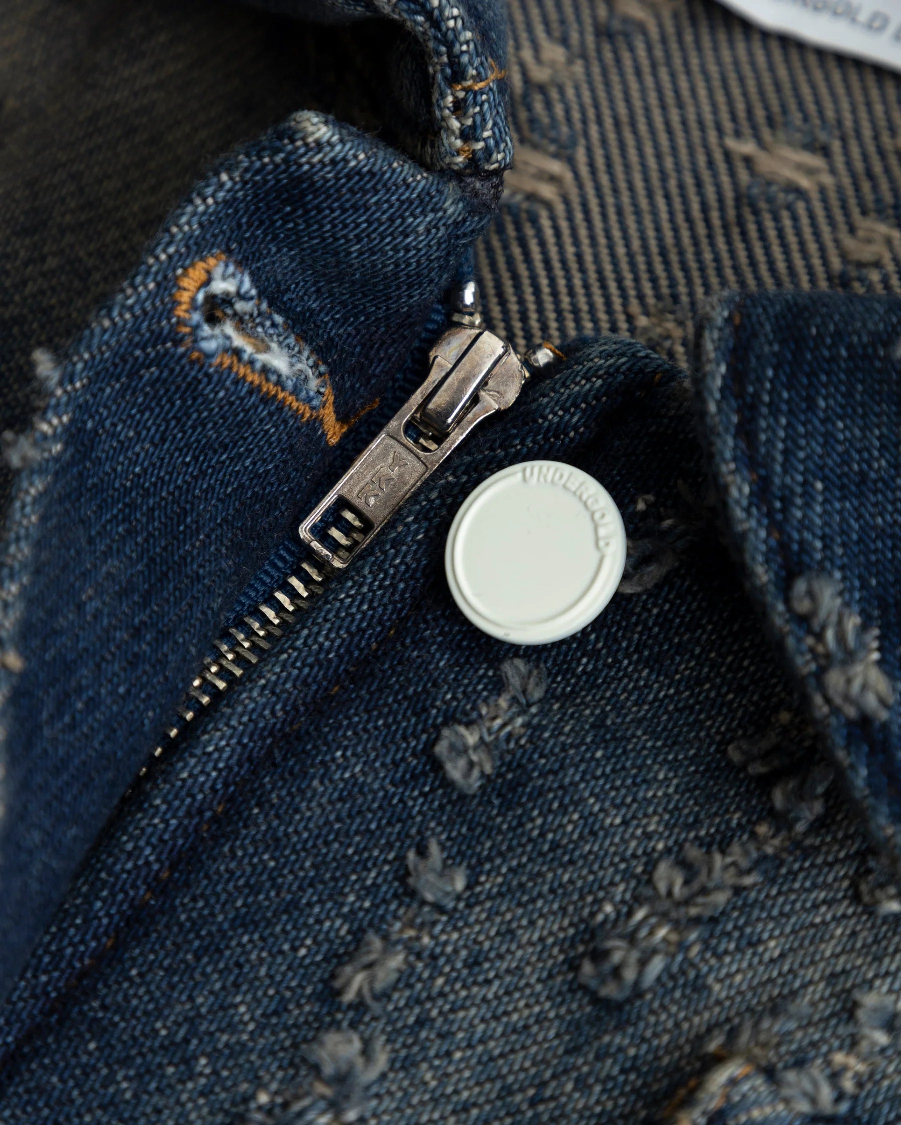 AGNUS DEI RIPPED JACKET IN DIRTY BLUE